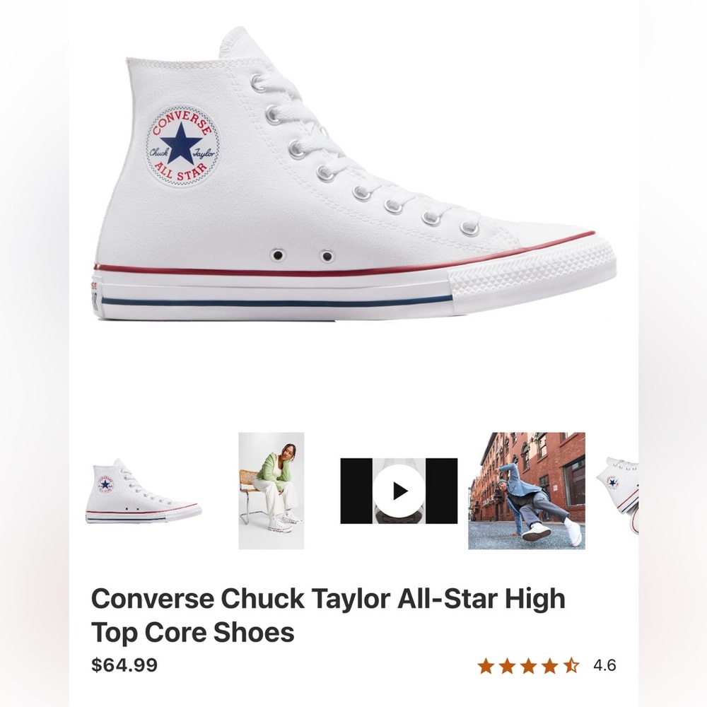 Converse White Chuck Taylor All-Star High Top Sneakers